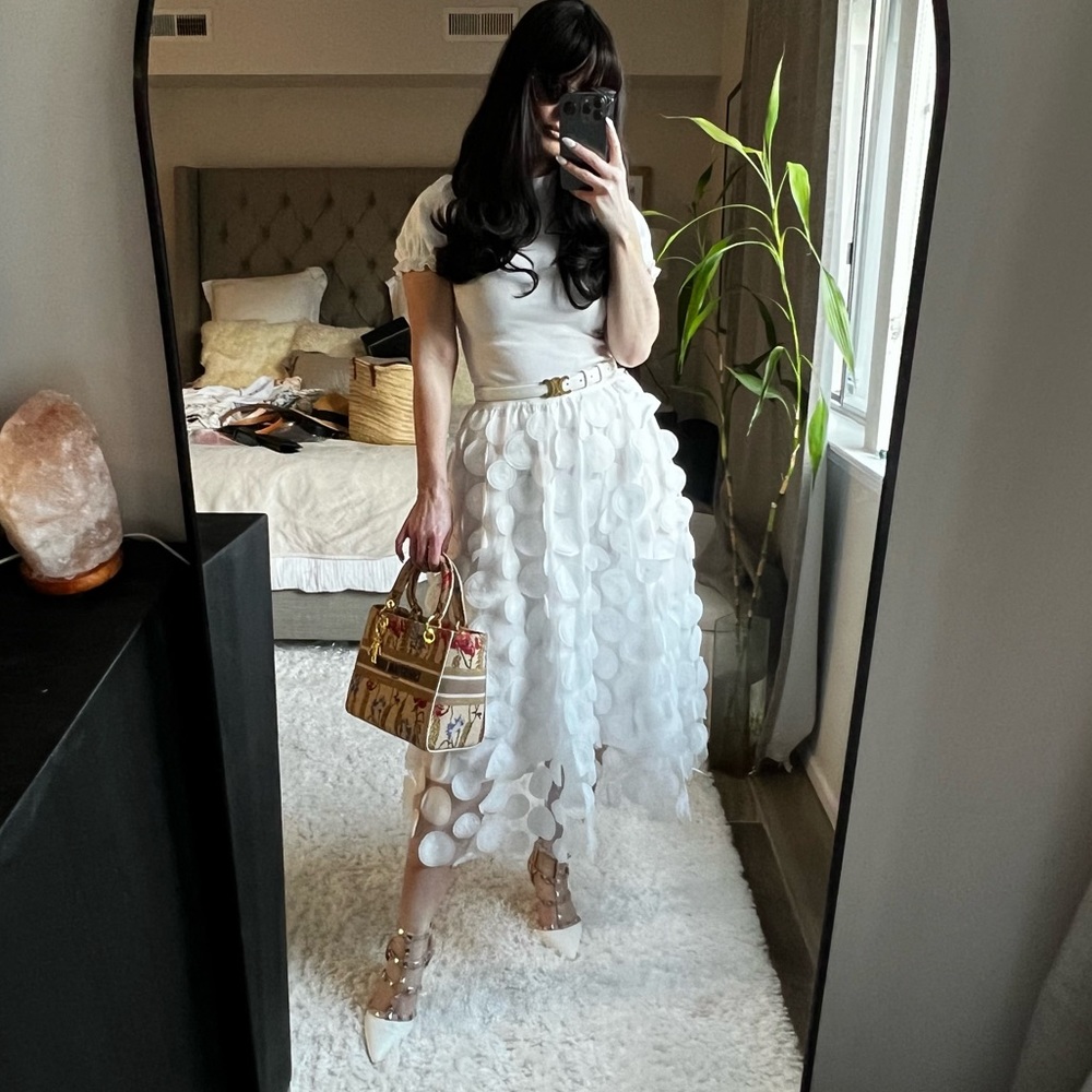 Chic 3D Polka Dot high waisted Skirt